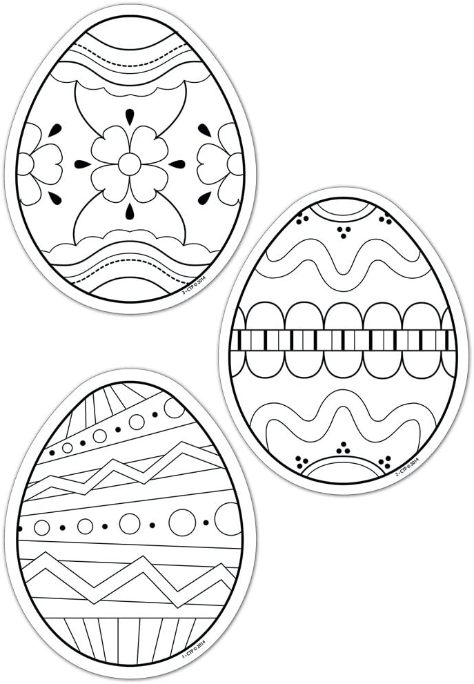Colour-Me Eggs 6" Designer Classroom Cut Outs - Easter