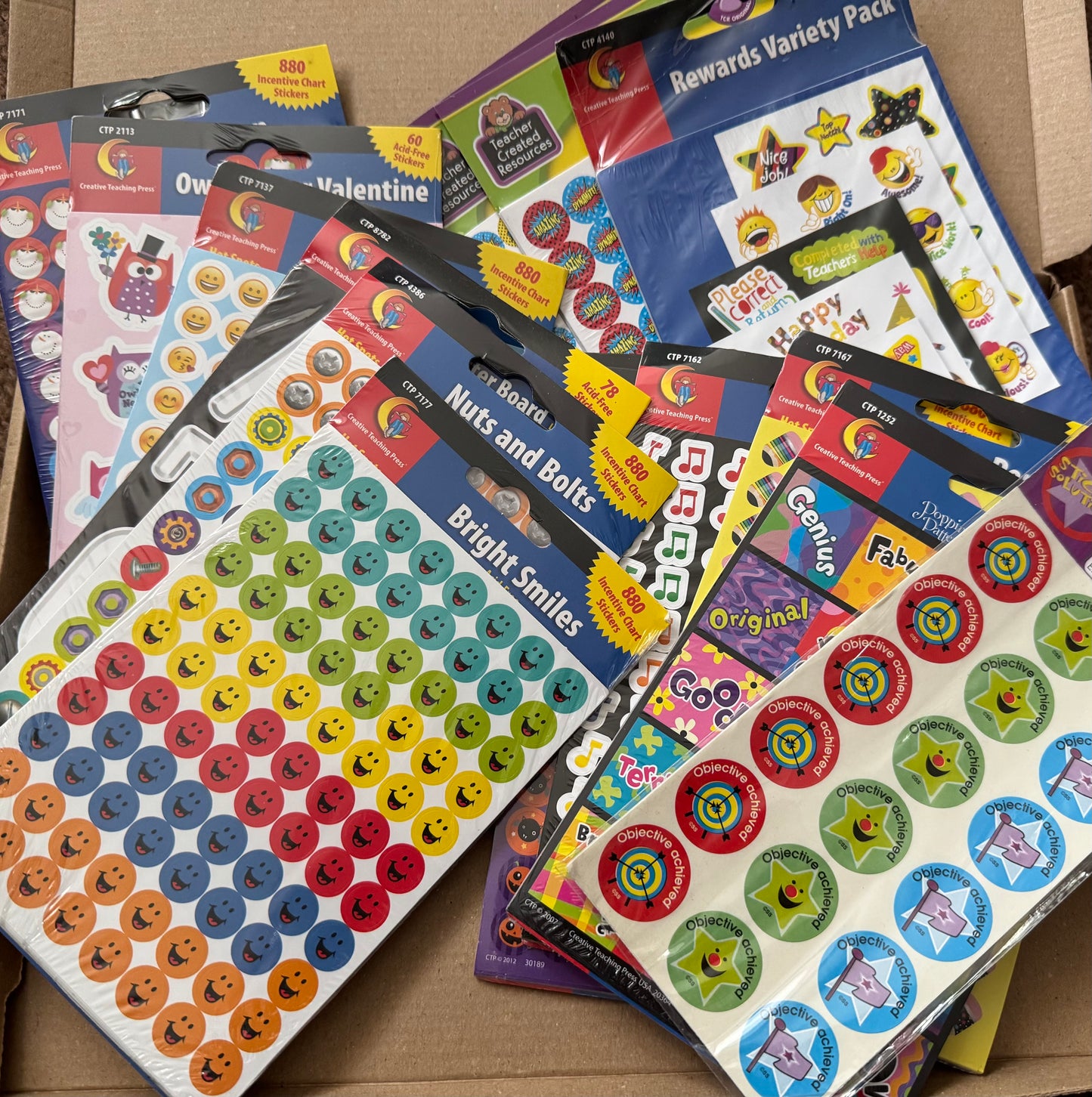 Huge bulk teacher sticker box - over 8000 stickers!