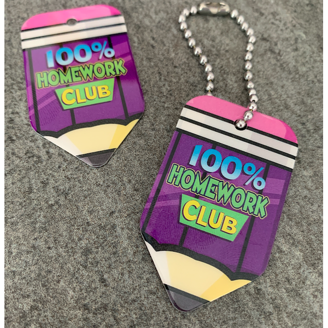 100% Homework Club BragTags Classroom Rewards:Primary Classroom Resources