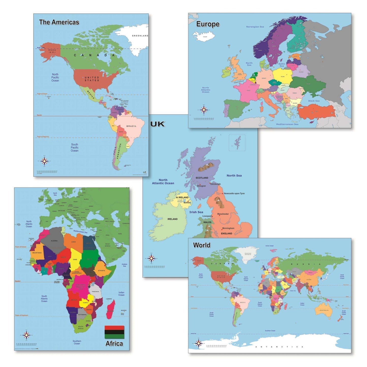 Simple Maps Desk Mat Set:Primary Classroom Resources