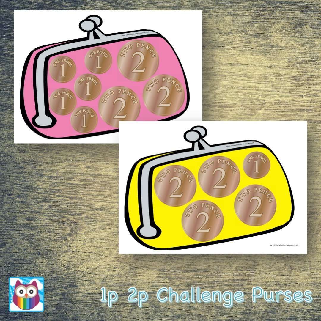 1p 2p Challenge Purses:Primary Classroom Resources