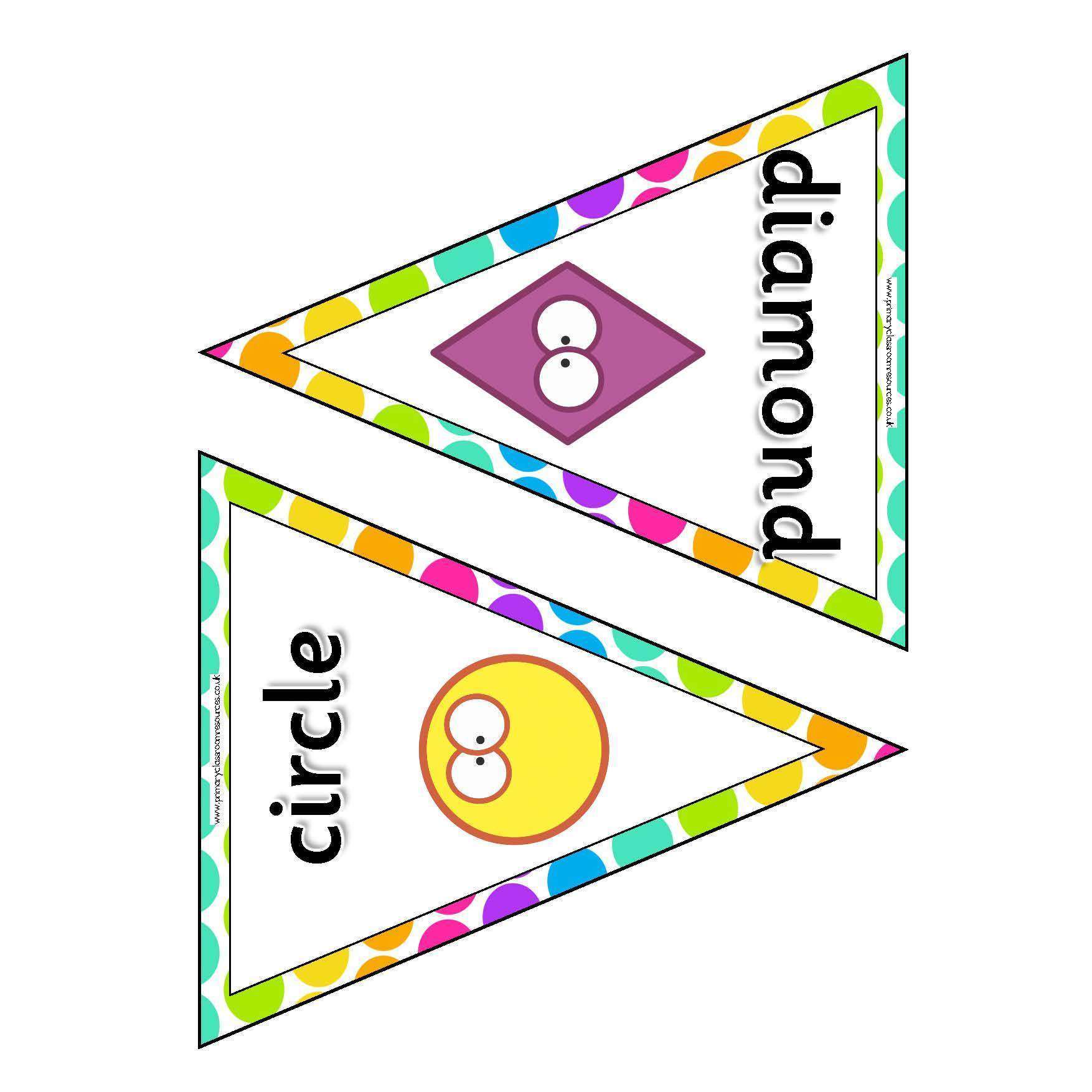 2D Shapes Bunting:Primary Classroom Resources