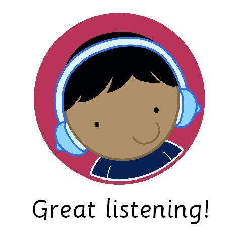 4cm Square Marking Stickers - Great listening!:Primary Classroom Resources