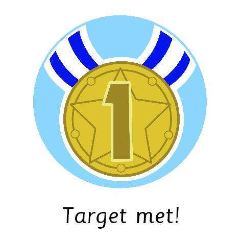 4cm Square Marking Stickers - Target met!:Primary Classroom Resources