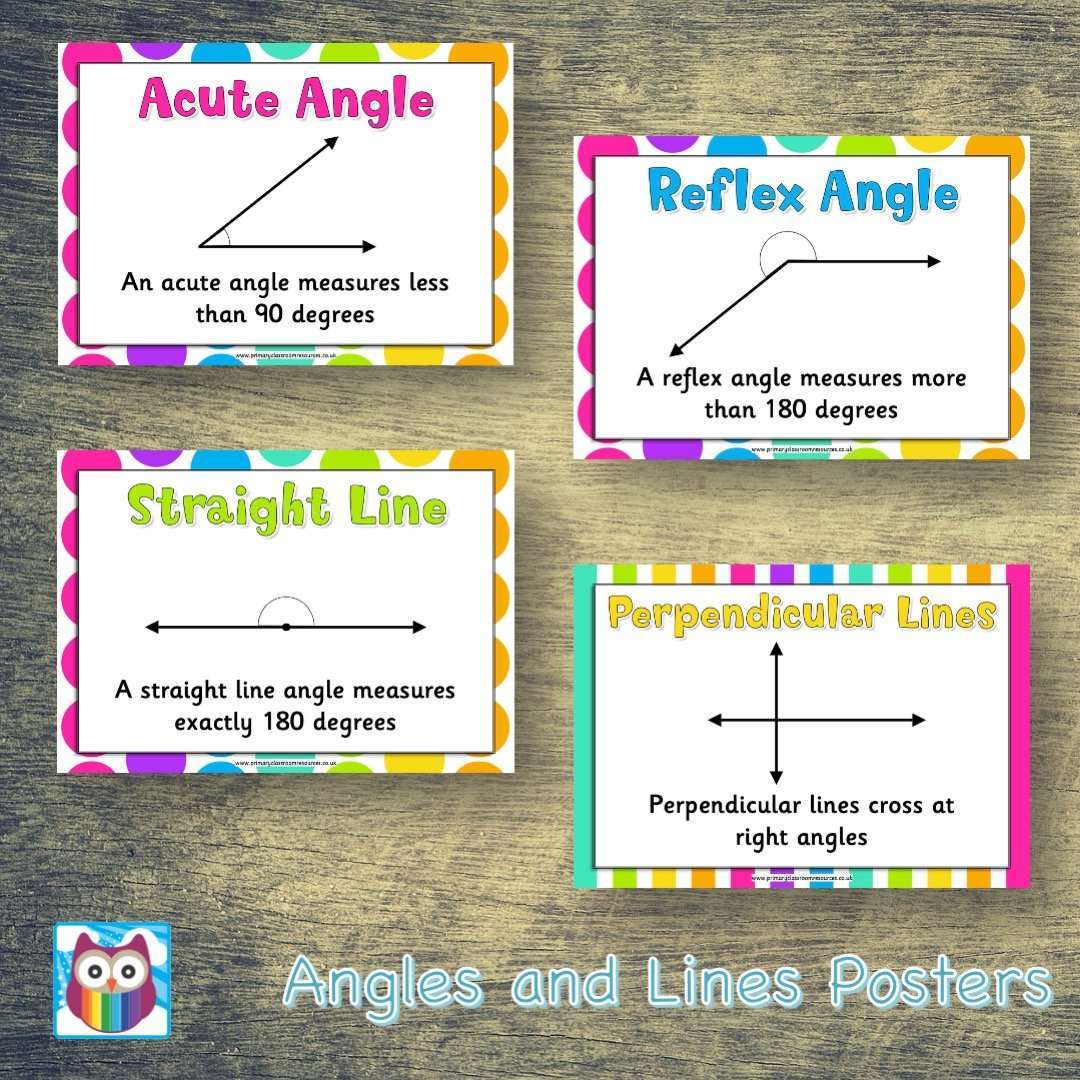 Angles and Lines Posters – Primary Classroom Resources