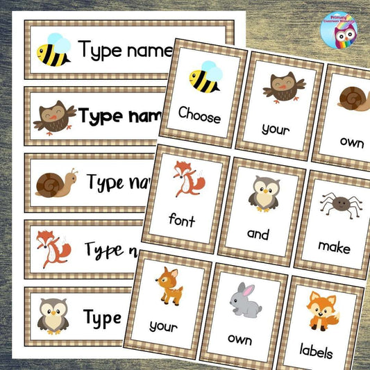 EDITABLE Name Tray & Coat Peg Labels - British Wildlife:Primary Classroom Resources