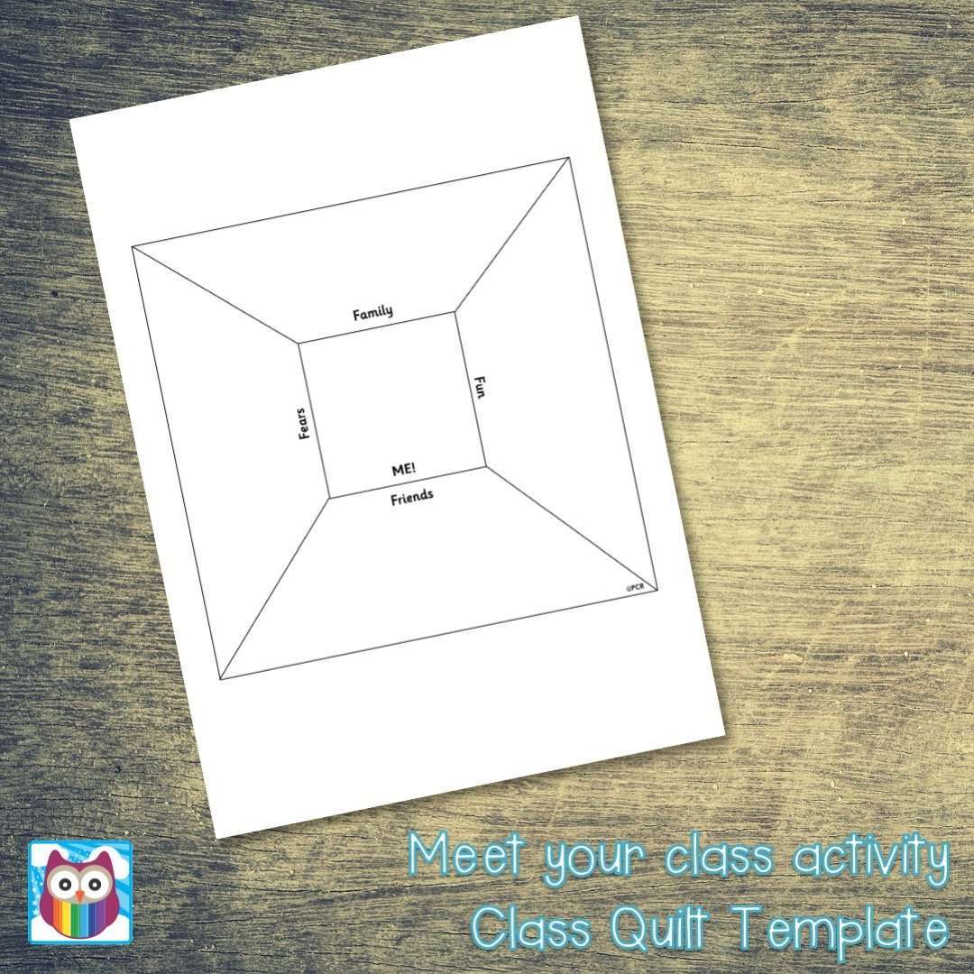 Meet Your Class Activity Class Quilt Template Primary Classroom
