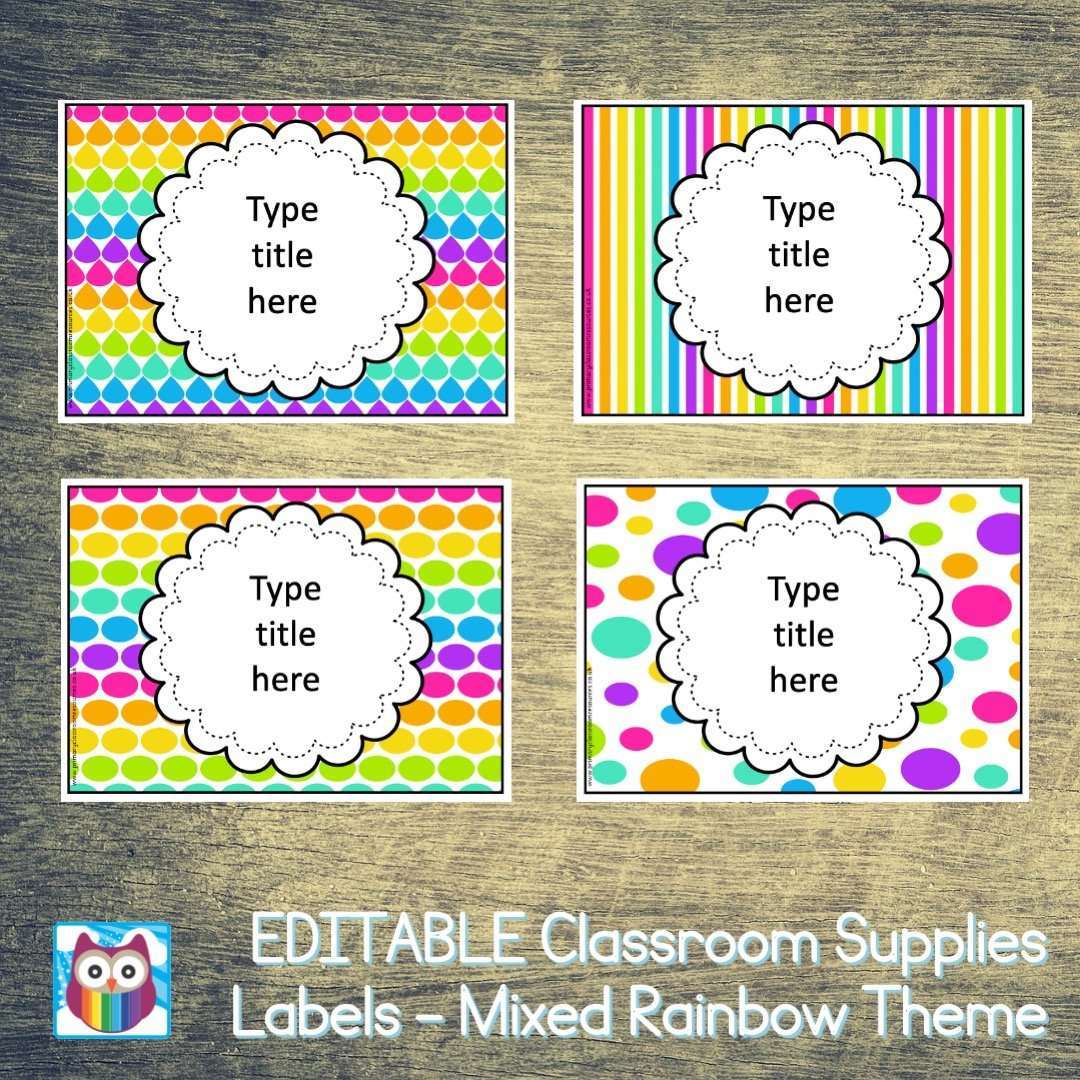 editable-classroom-supplies-labels-mixed-rainbow-theme-primary-classroom-resources for Editable Free Printable Classroom Signs And Labels EDITABLE Classroom Supplies Labels - Mixed Rainbow Theme – Primary Classroom Resources for Editable Free Printable Classroom Signs And Labels