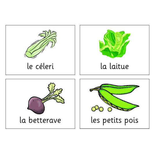 French Vegetables Cards:Primary Classroom Resources