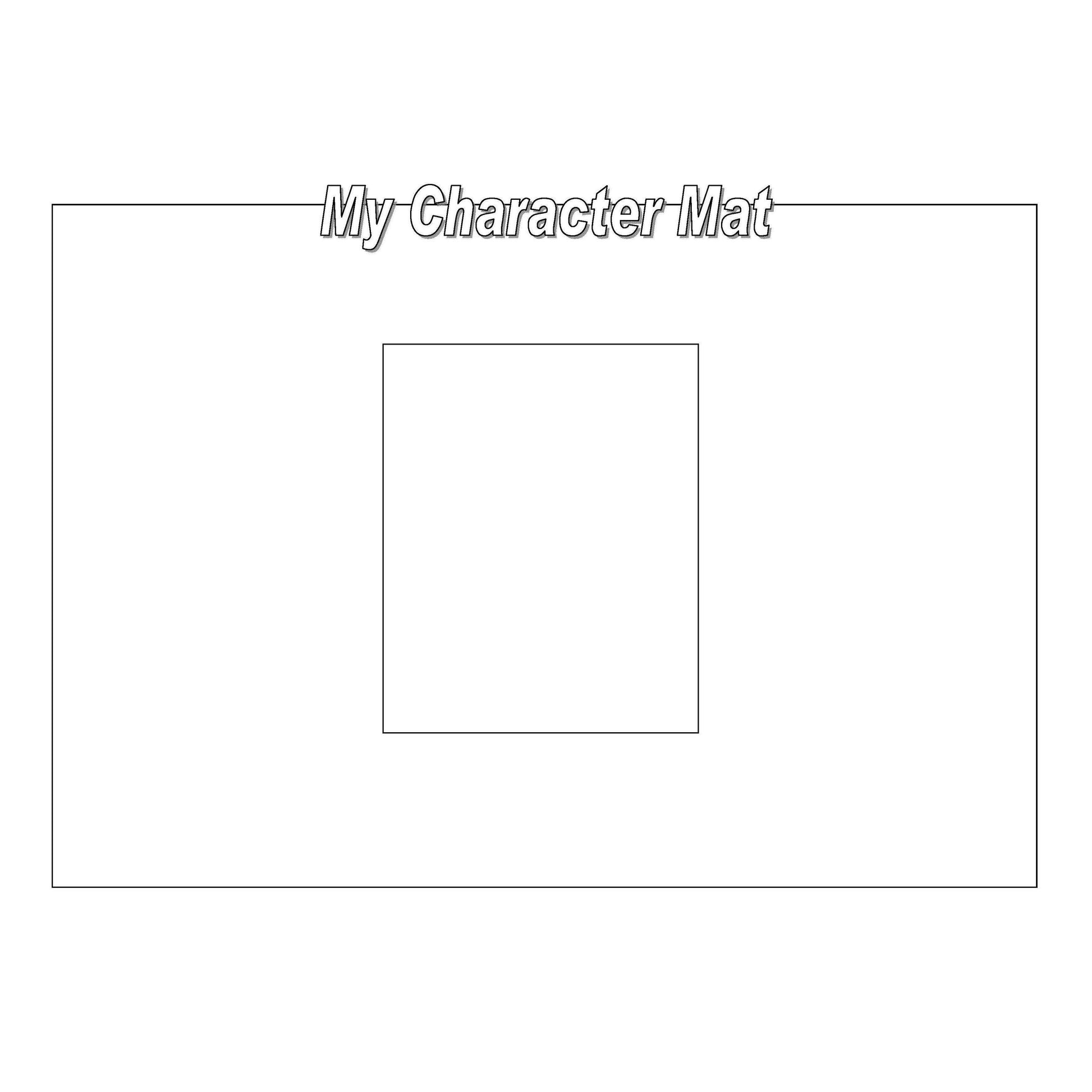 Supporting Writing - My Character Mat:Primary Classroom Resources