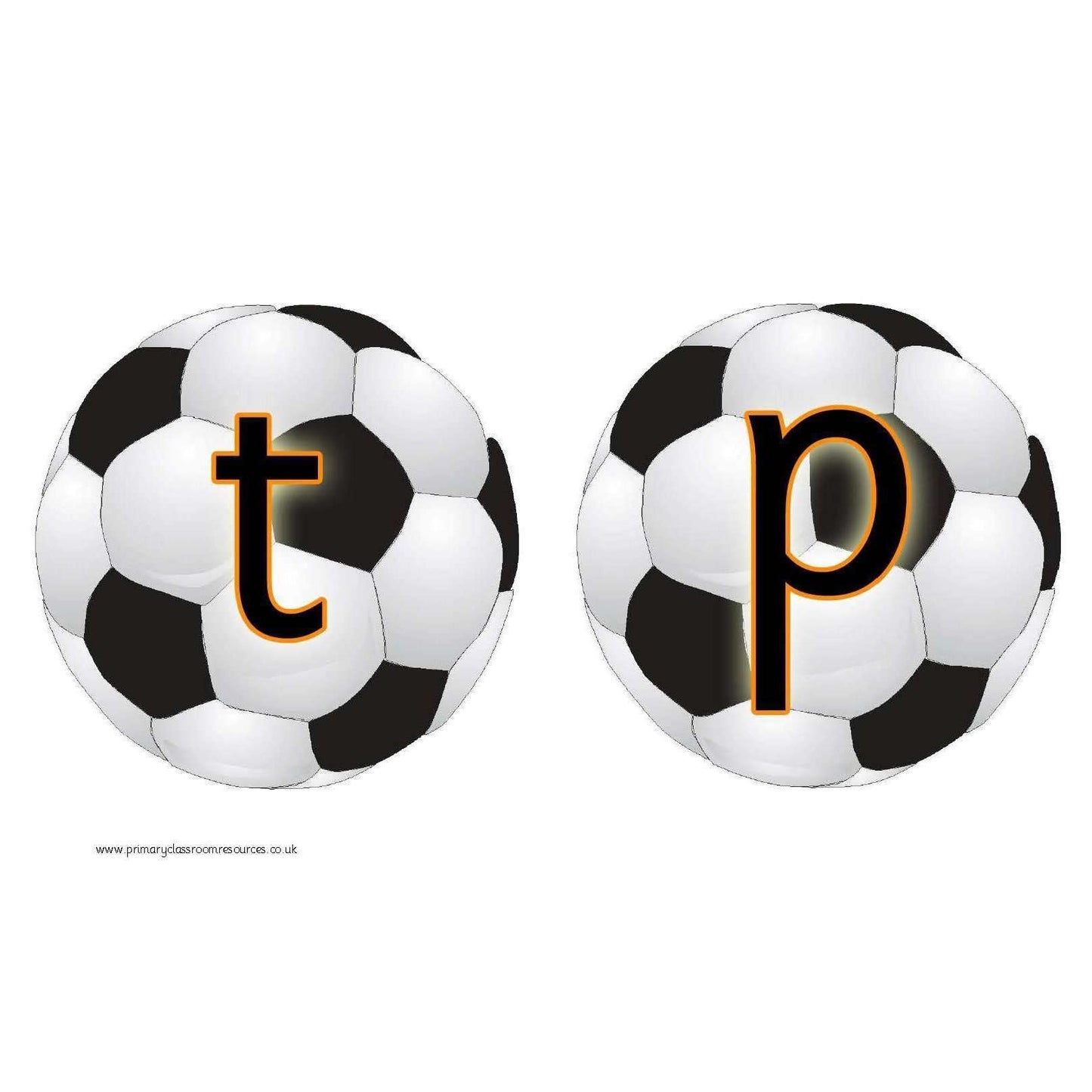 Phase 2 Grapheme Footballs:Primary Classroom Resources