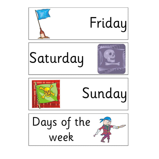 Pirates Day Months and Numbers:Primary Classroom Resources