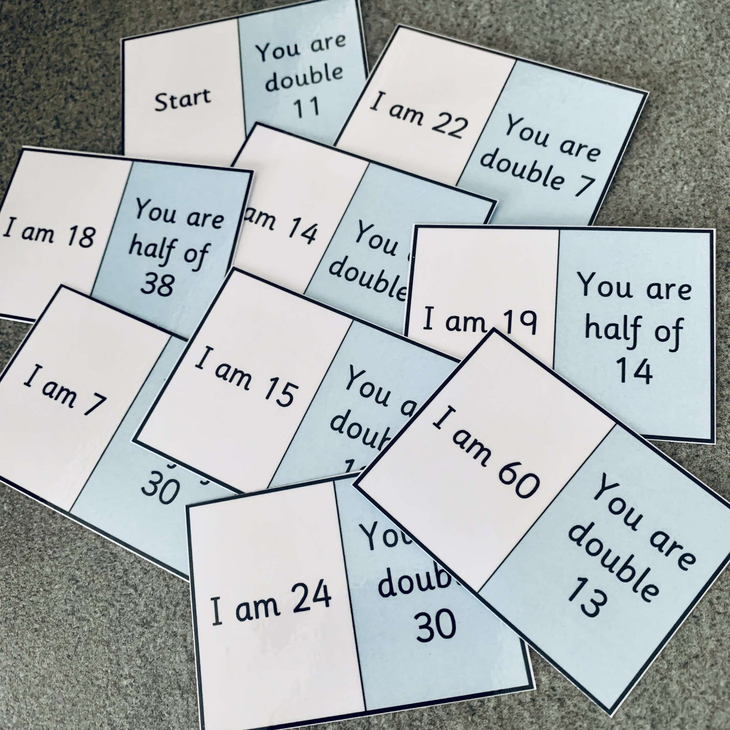 Doubles and Halves Loop Cards:Primary Classroom Resources