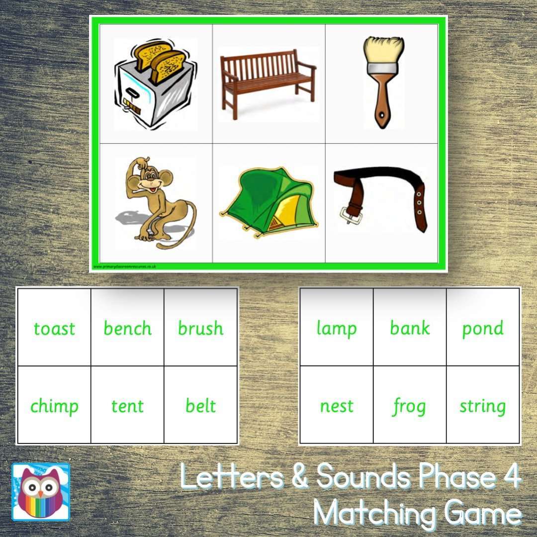 Letters and Sounds Phase 4 Matching Game:Primary Classroom Resources