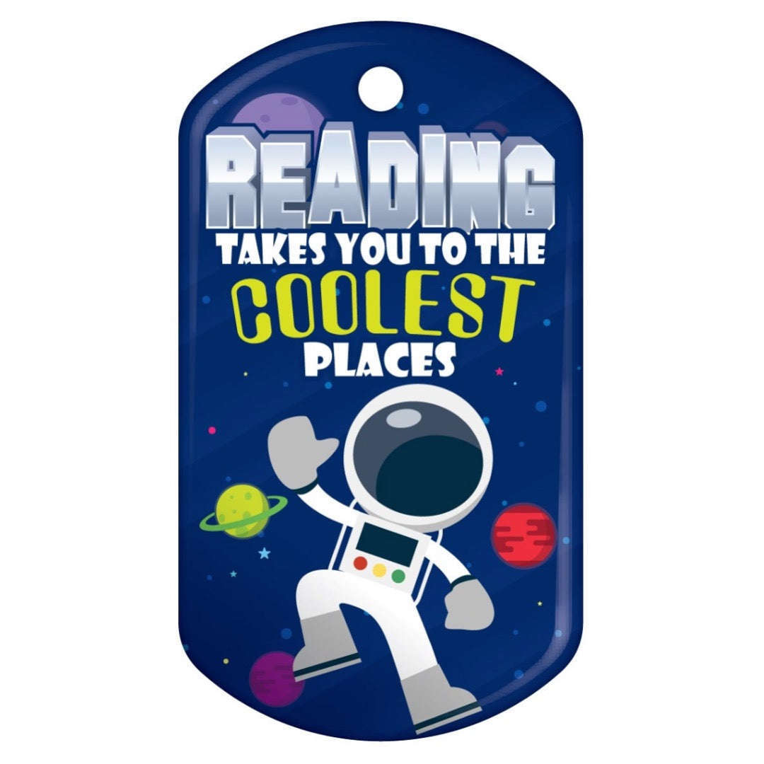 Reading Takes You to the Coolest Places - Classic Brag Tags Classroom Rewards - Pack of 10:Primary Classroom Resources