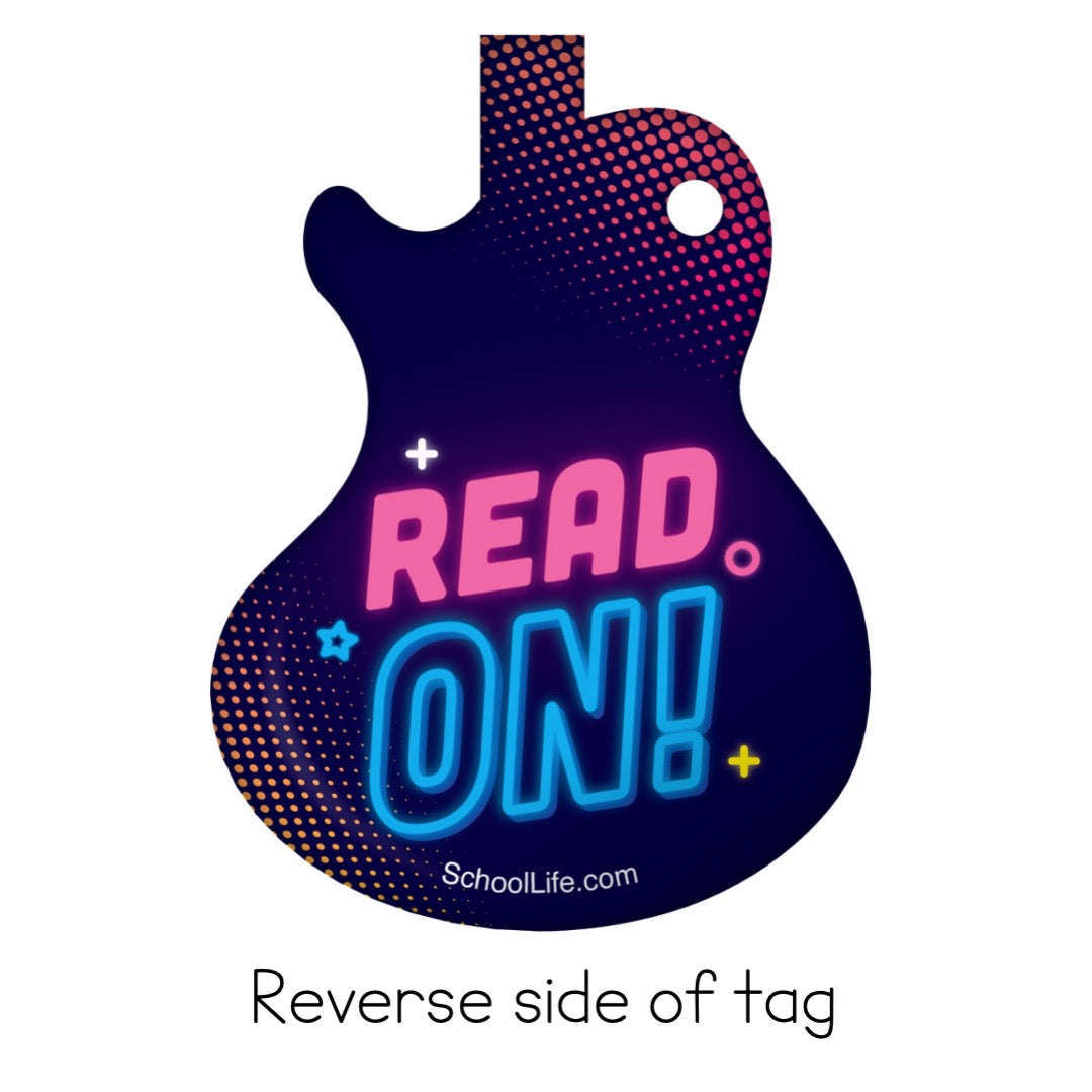 Neon Reading Rocks - Guitar Brag Tags Classroom Rewards - Pack of 10:Primary Classroom Resources