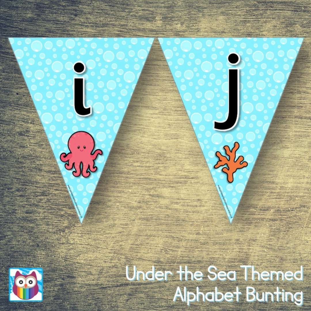 Under the Sea Themed Alphabet Bunting:Primary Classroom Resources