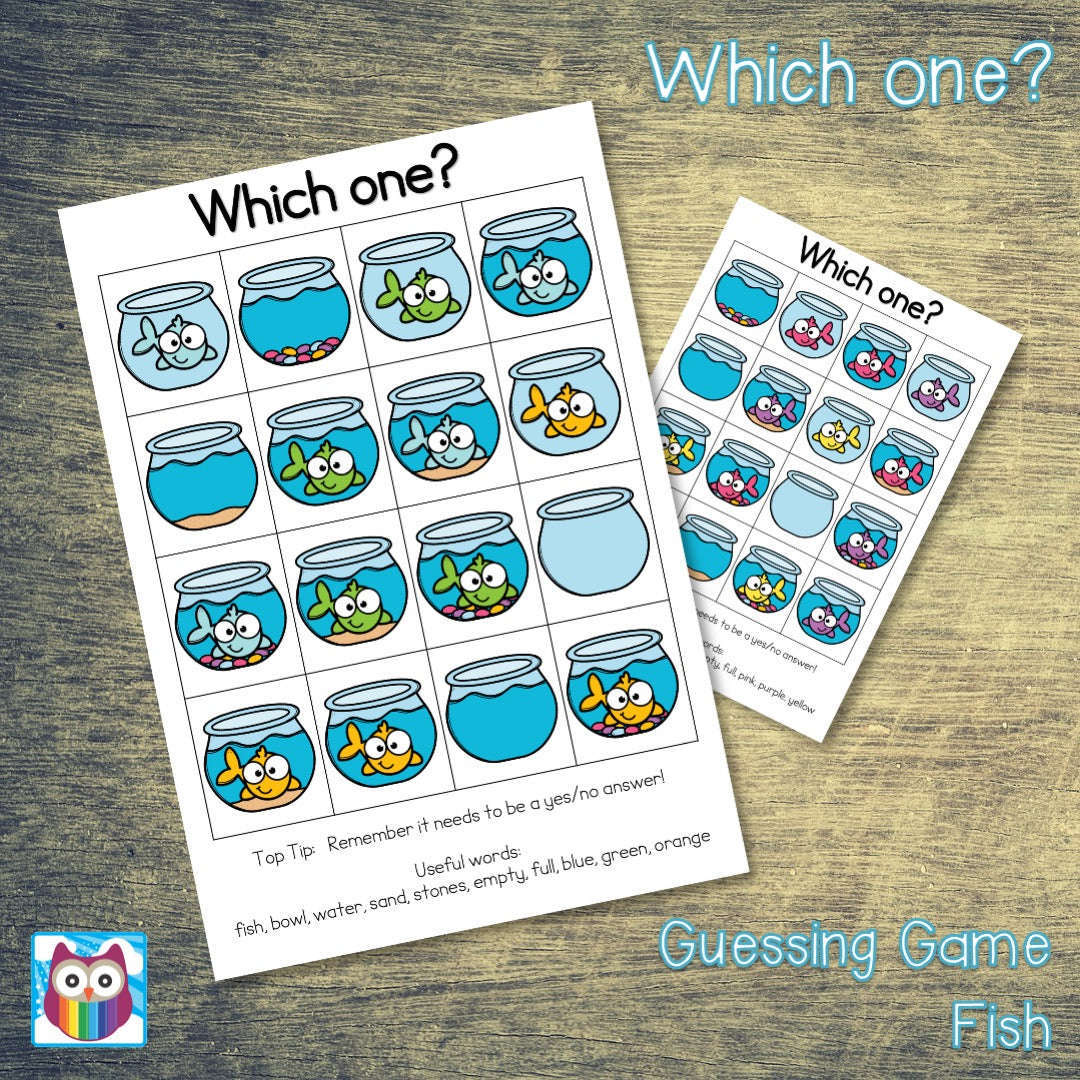 Which one? Guessing Game - Vocabulary & Questions - Fish and Colours:Primary Classroom Resources