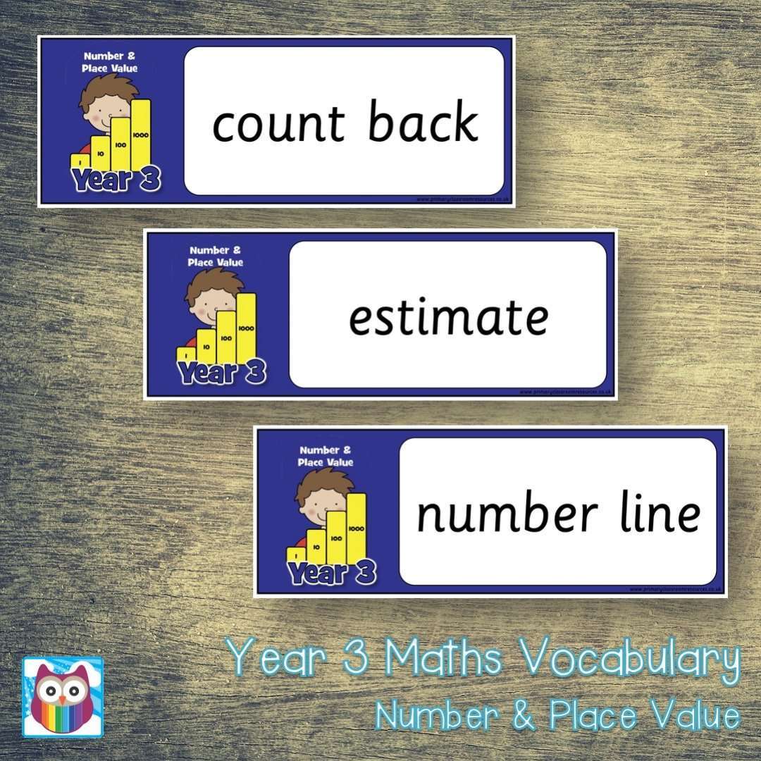Year 3 Maths Vocabulary - Number and Place Value:Primary Classroom Resources