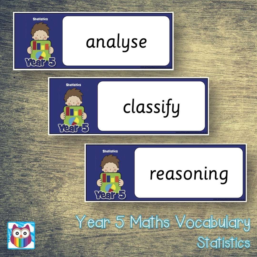 Year 5 Maths Vocabulary - Statistics:Primary Classroom Resources