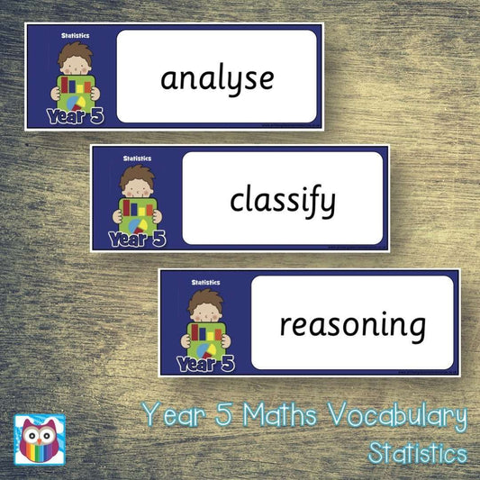 Year 5 Maths Vocabulary - Statistics:Primary Classroom Resources