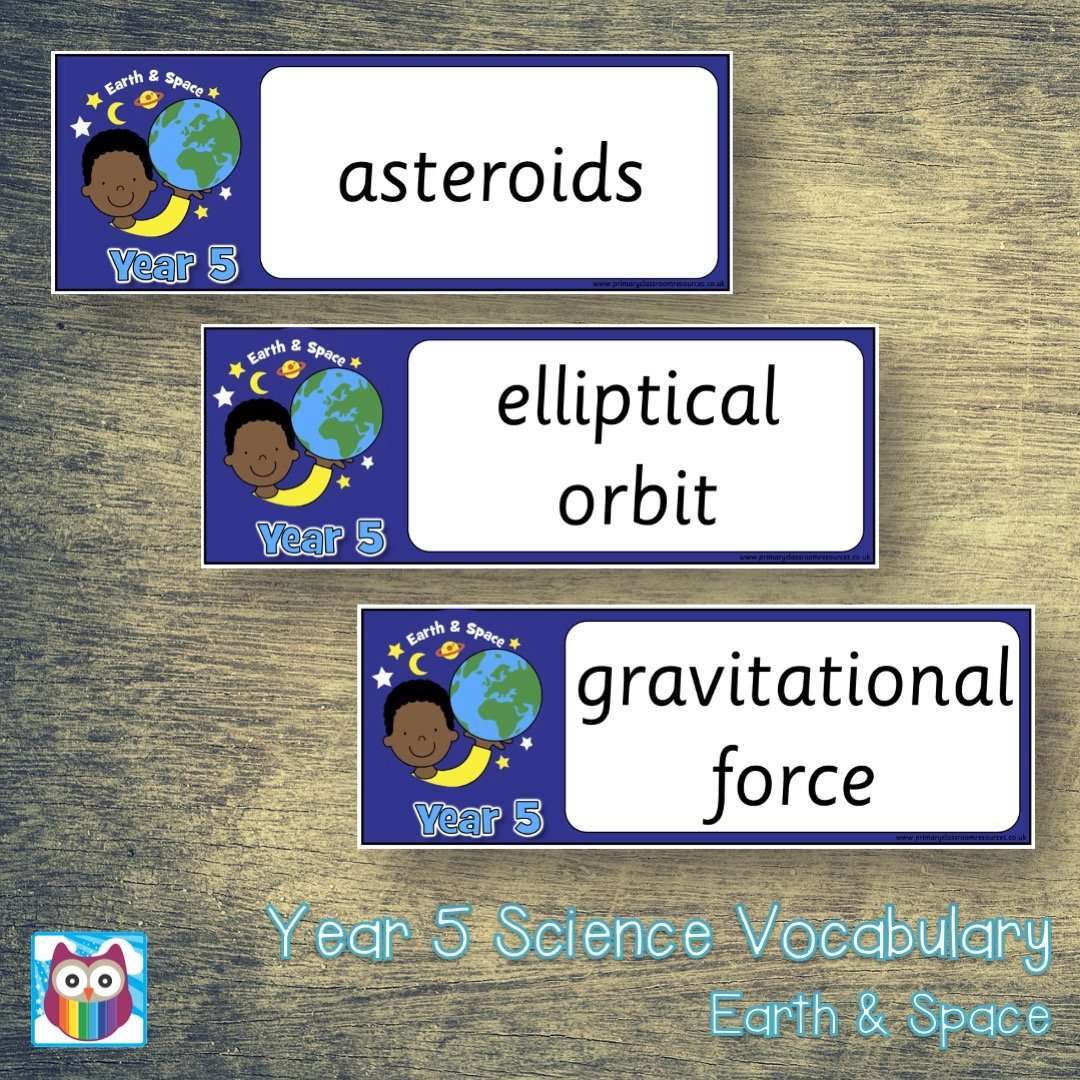 Year 5 Science Vocabulary - Earth and Space:Primary Classroom Resources