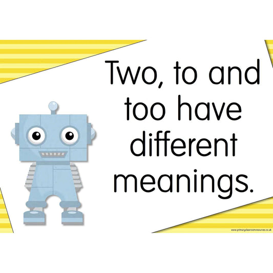 A3 Laminated - The GrammarBots Posters:Primary Classroom Resources