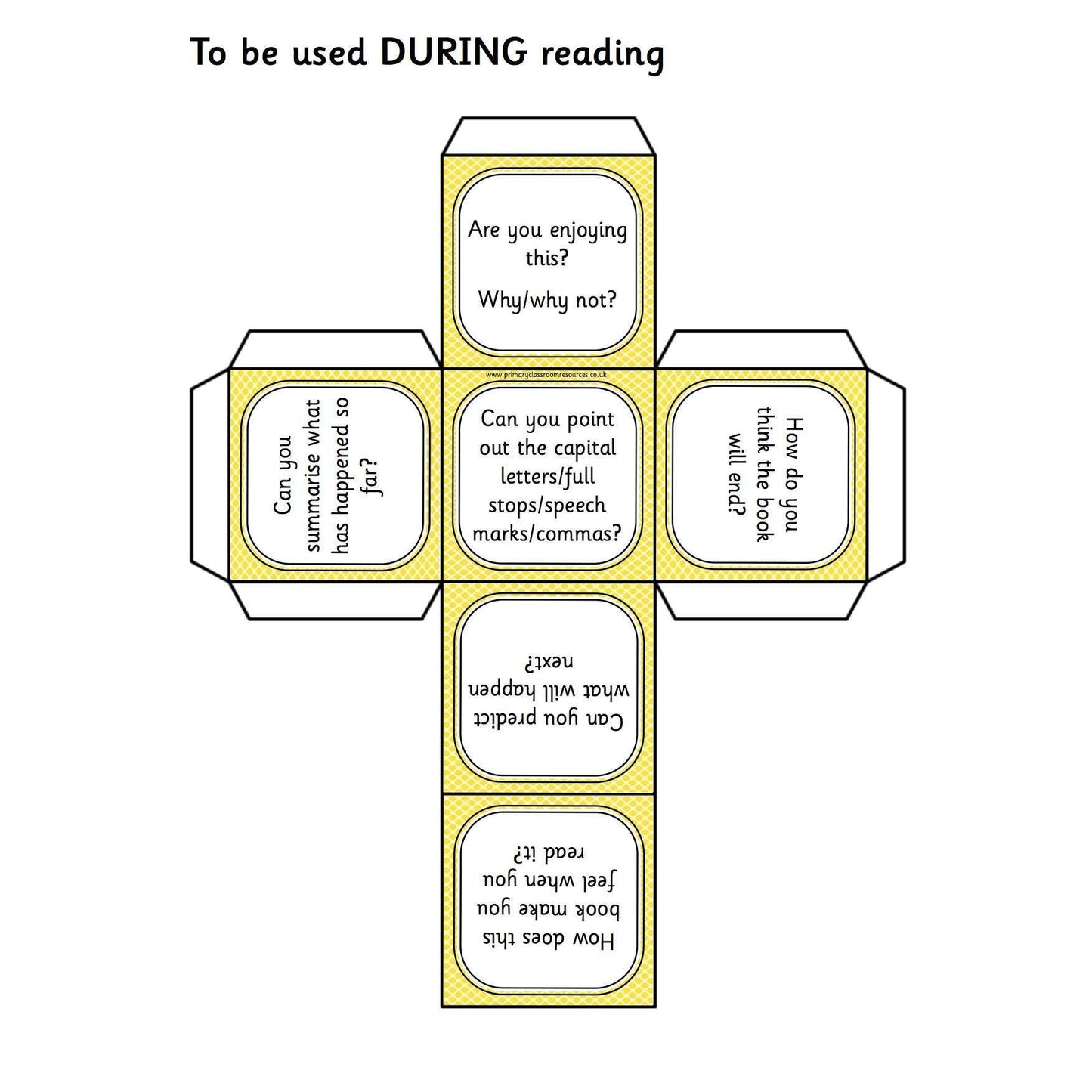 Book Talk Cubes:Primary Classroom Resources