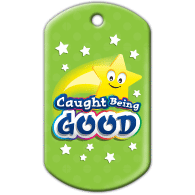 BragTag - Classic - Caught Being Good - Pack of 10:Primary Classroom Resources