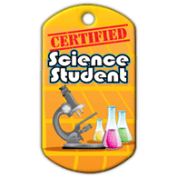 BragTag - Classic - Certified Science Student - Pack of 10:Primary Classroom Resources