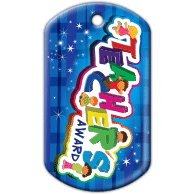 BragTag - Classic - Teacher's Award 1 - Pack of 10:Primary Classroom Resources