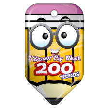 BragTag - Pencil - I Know my Next 200 Words - Pack of 10:Primary Classroom Resources