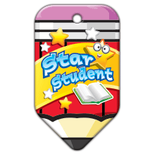 BragTag - Pencil - Star Student - Pack of 10:Primary Classroom Resources