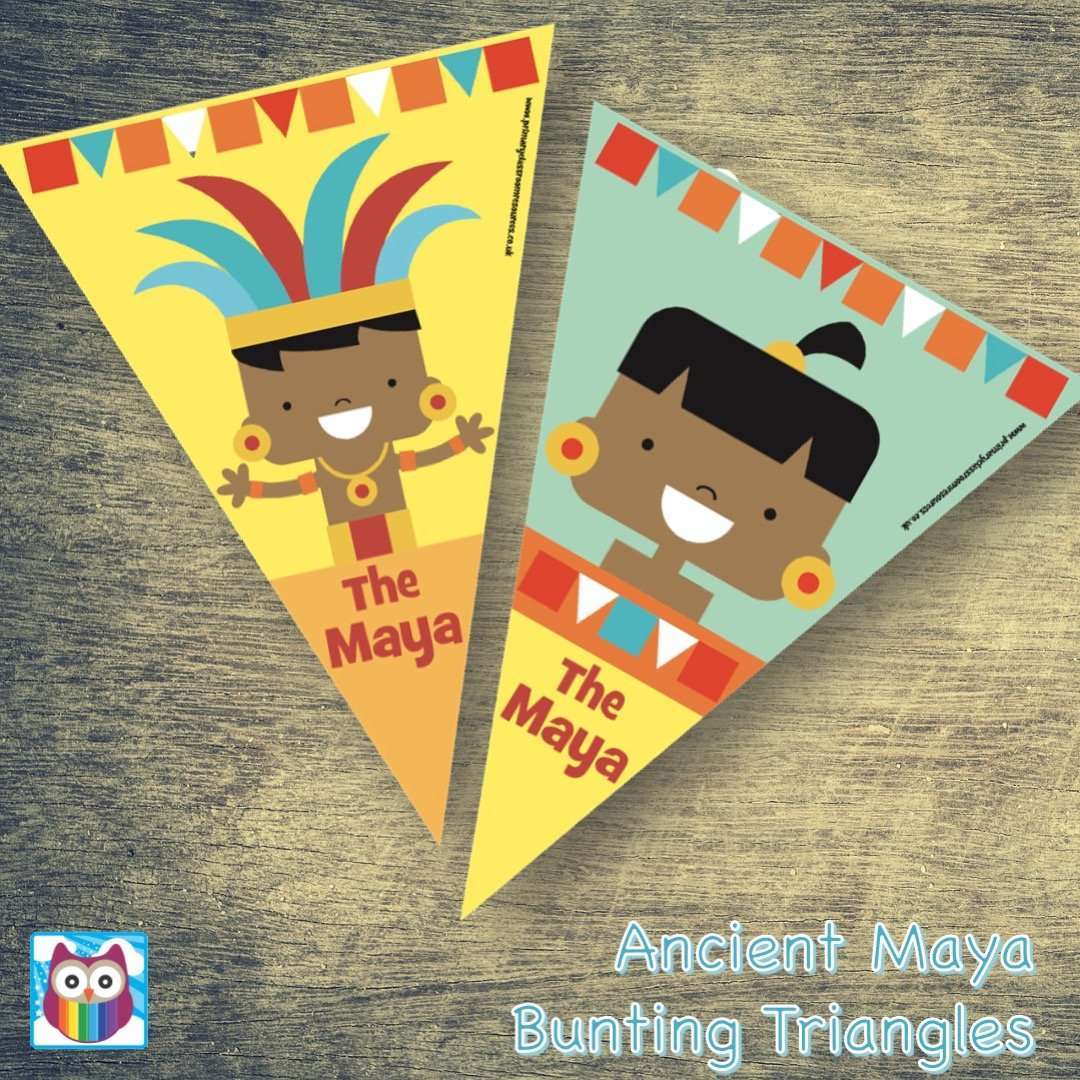 Ancient Maya Classroom Display Bunting:Primary Classroom Resources