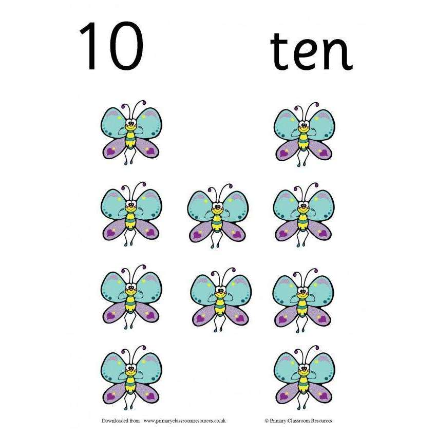 Butterfly Counting Cards:Primary Classroom Resources