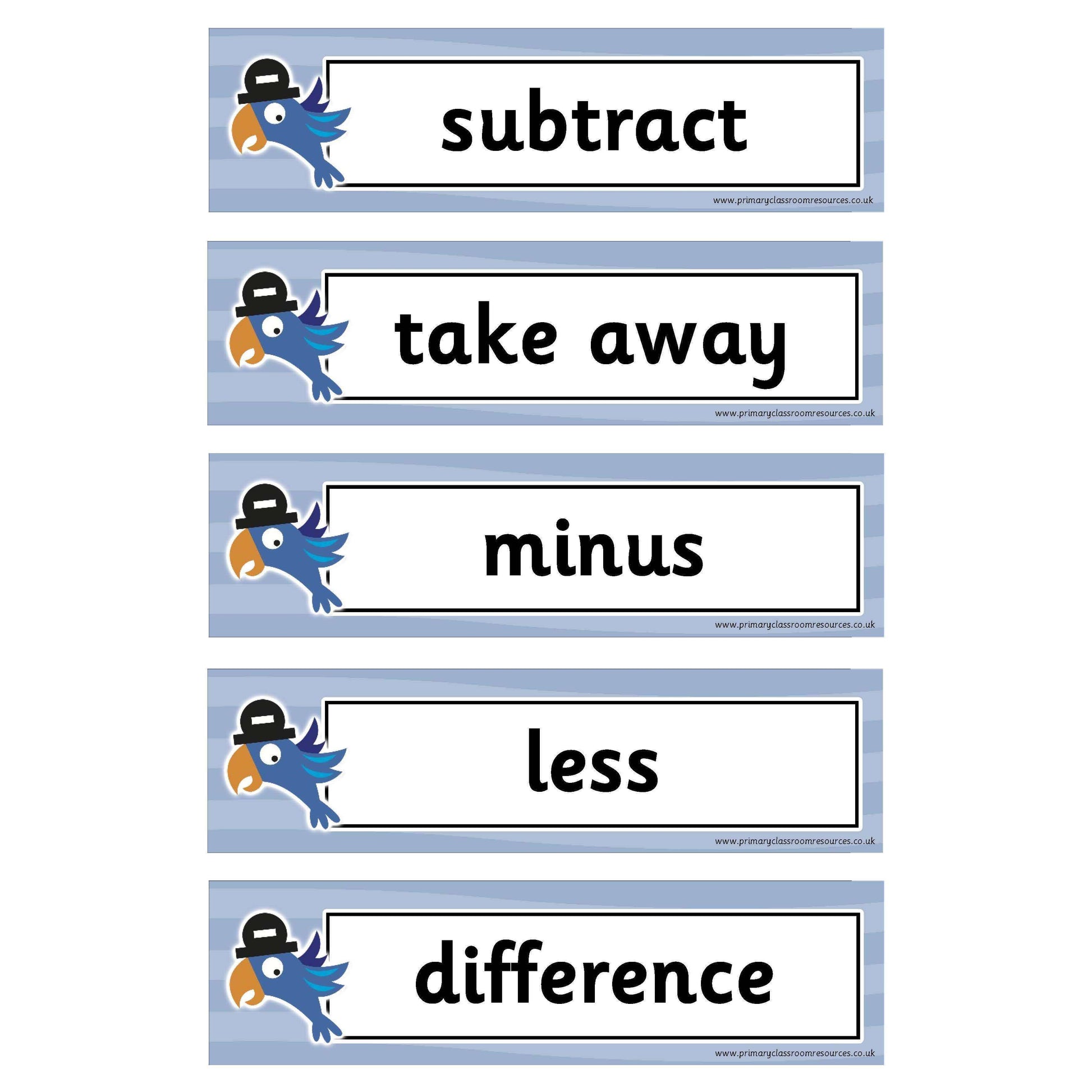 Captain Calculation Maths Vocabulary Flashcards:Primary Classroom Resources