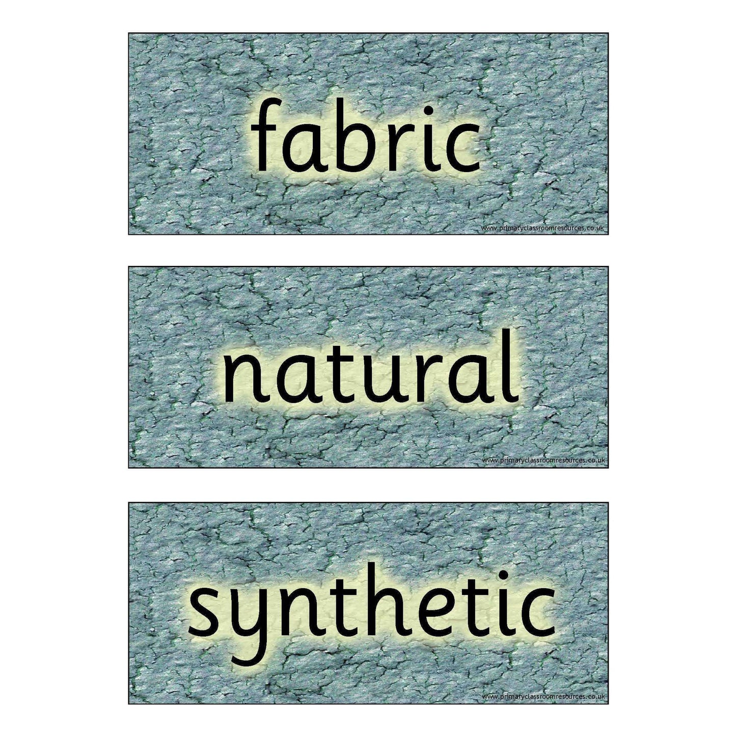 Characteristics of Materials Vocab:Primary Classroom Resources