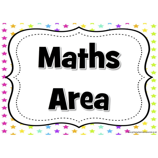Classroom Area Signs - Mixed Design Theme:Primary Classroom Resources