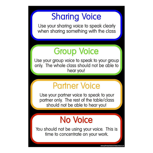 Classroom Voice Manager Poster Set:Primary Classroom Resources