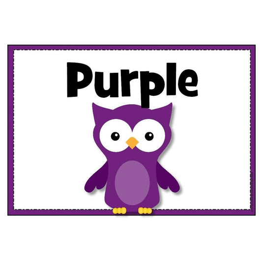 Coloured Owls Table/Group Signs:Primary Classroom Resources