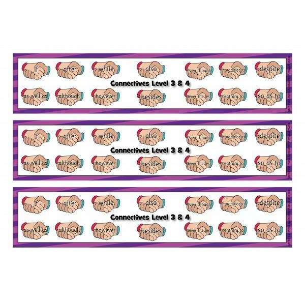 Connectives Bookmarks Level 3 & Level 4:Primary Classroom Resources