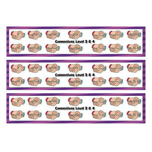 Connectives Bookmarks Level 3 & Level 4:Primary Classroom Resources