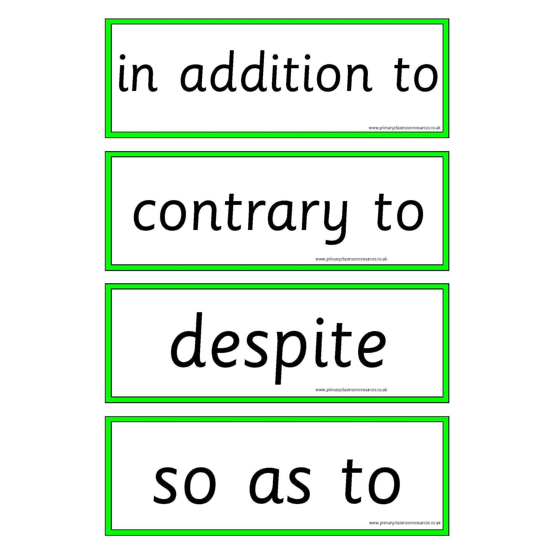 Connectives Pyramid Cards:Primary Classroom Resources