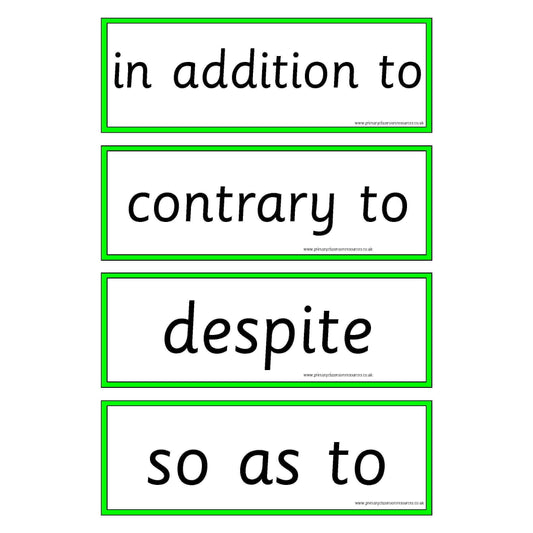Connectives Pyramid Cards:Primary Classroom Resources