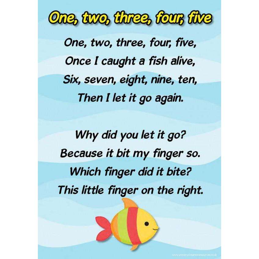 One, Two, Three, Four, Five Songsheet