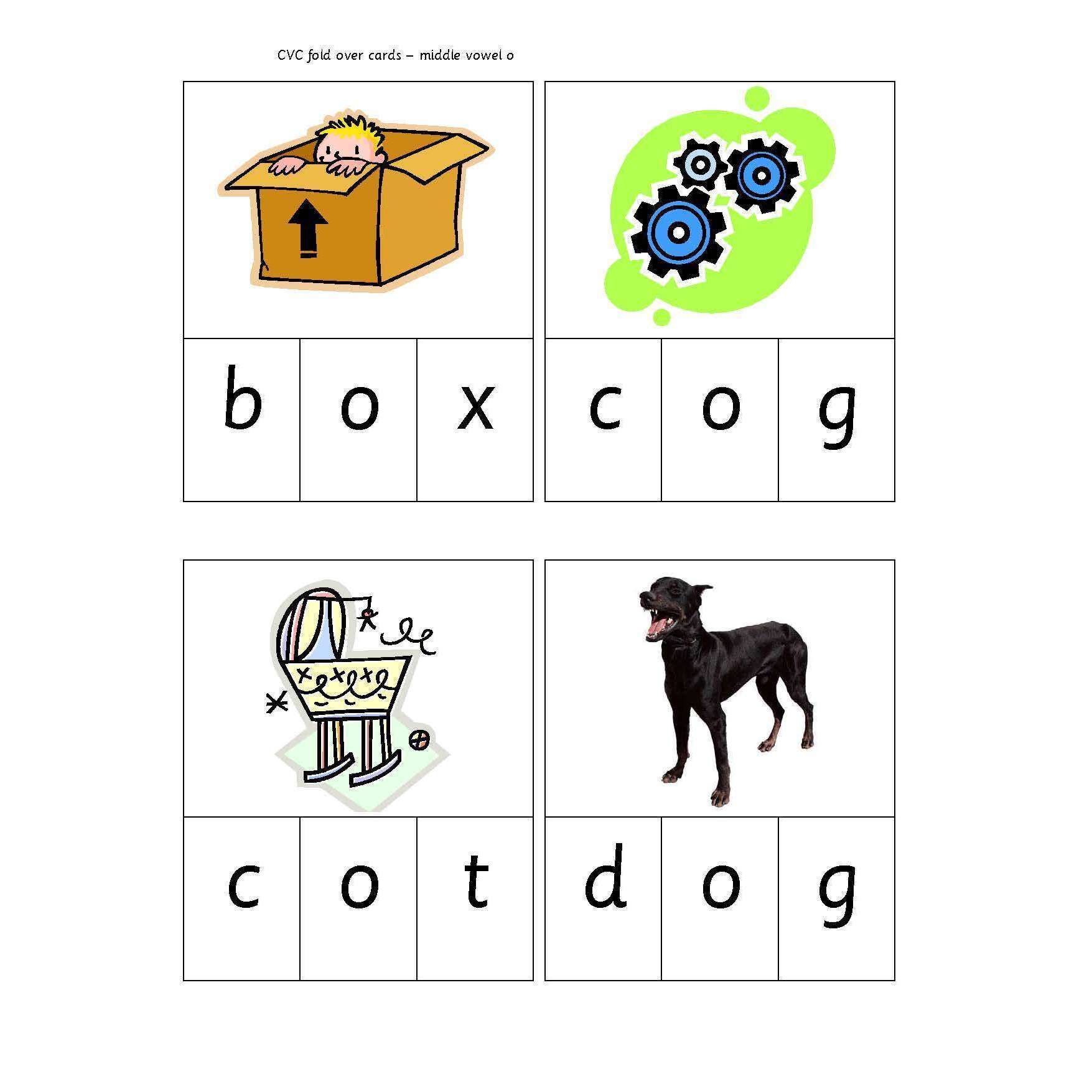 CVC Foldovers Middle O:Primary Classroom Resources