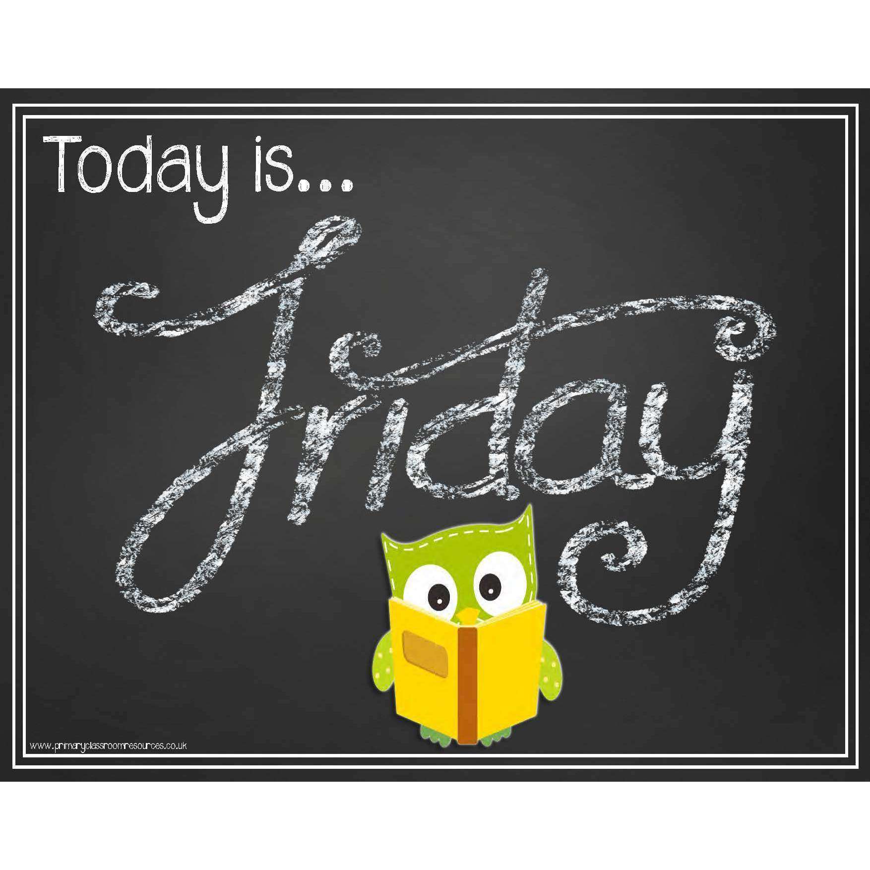 Days of the Week Blackboard Headers - Owl theme:Primary Classroom Resources