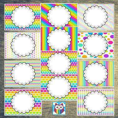 EDITABLE Display Headers - Mixed Rainbow Theme:Primary Classroom Resources