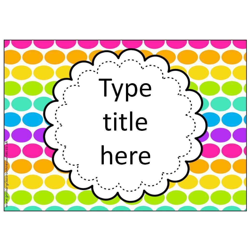 EDITABLE Display Headers - Mixed Rainbow Theme:Primary Classroom Resources