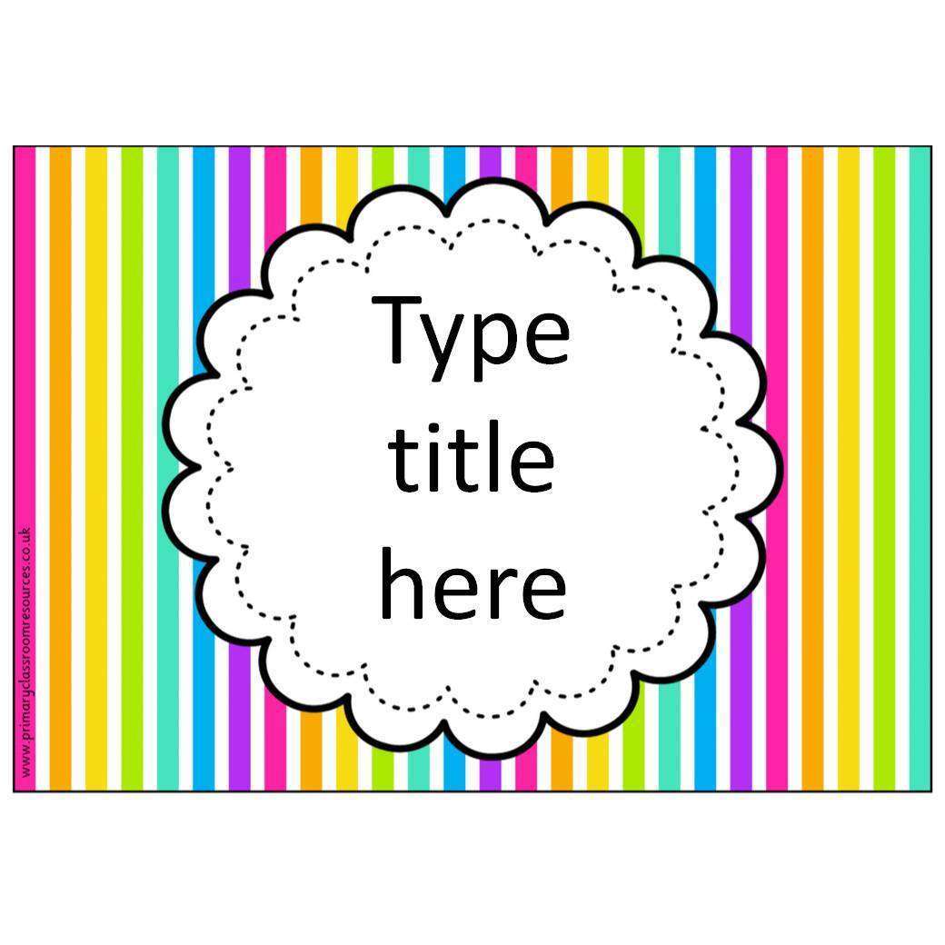 EDITABLE Display Headers - Mixed Rainbow Theme:Primary Classroom Resources